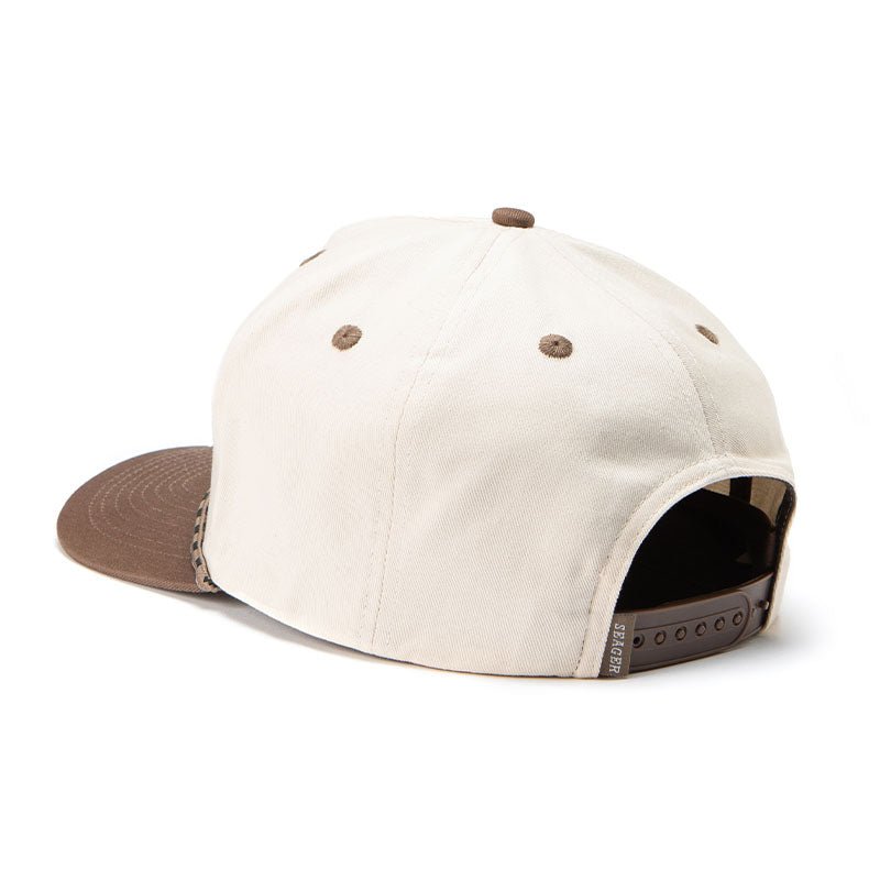 Branded Snapback Cream/Brown - Seager Co.