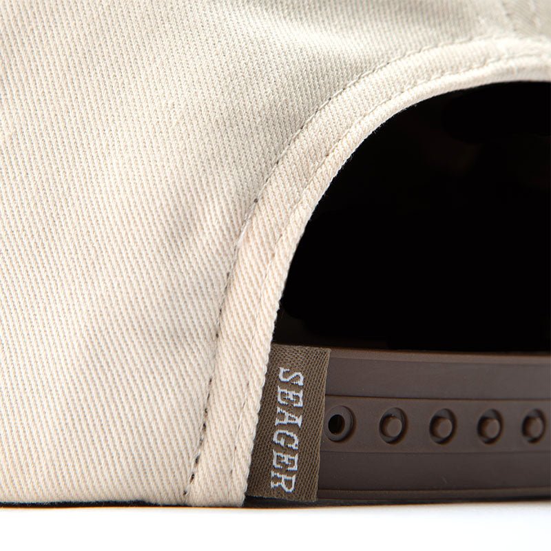Branded Snapback Cream/Brown - Seager Co.