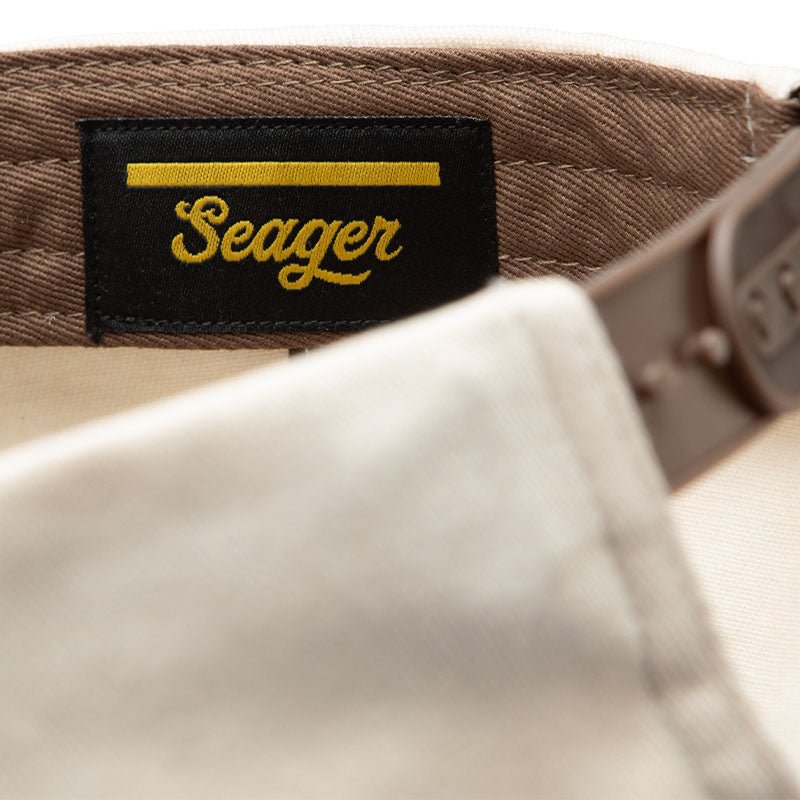 Branded Snapback Cream/Brown - Seager Co.