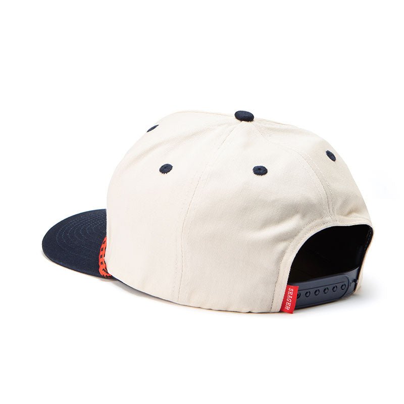 Branded Snapback Cream/Navy - Seager Co.
