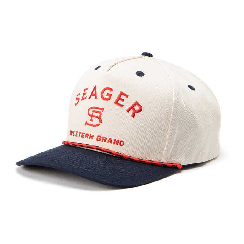 Branded Snapback Cream/Navy – Seager - Main Image