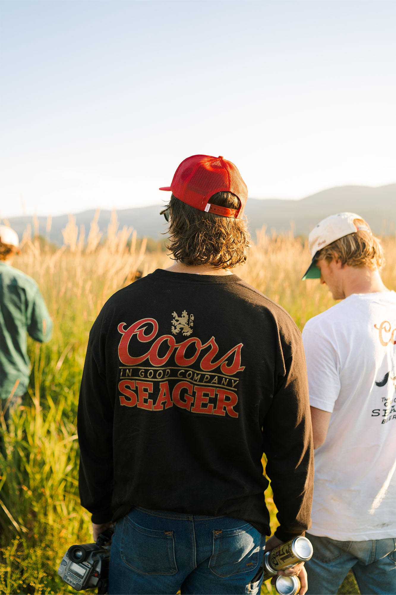 SEAGER X COORS BANQUET BRAND L/S TEE BLACK