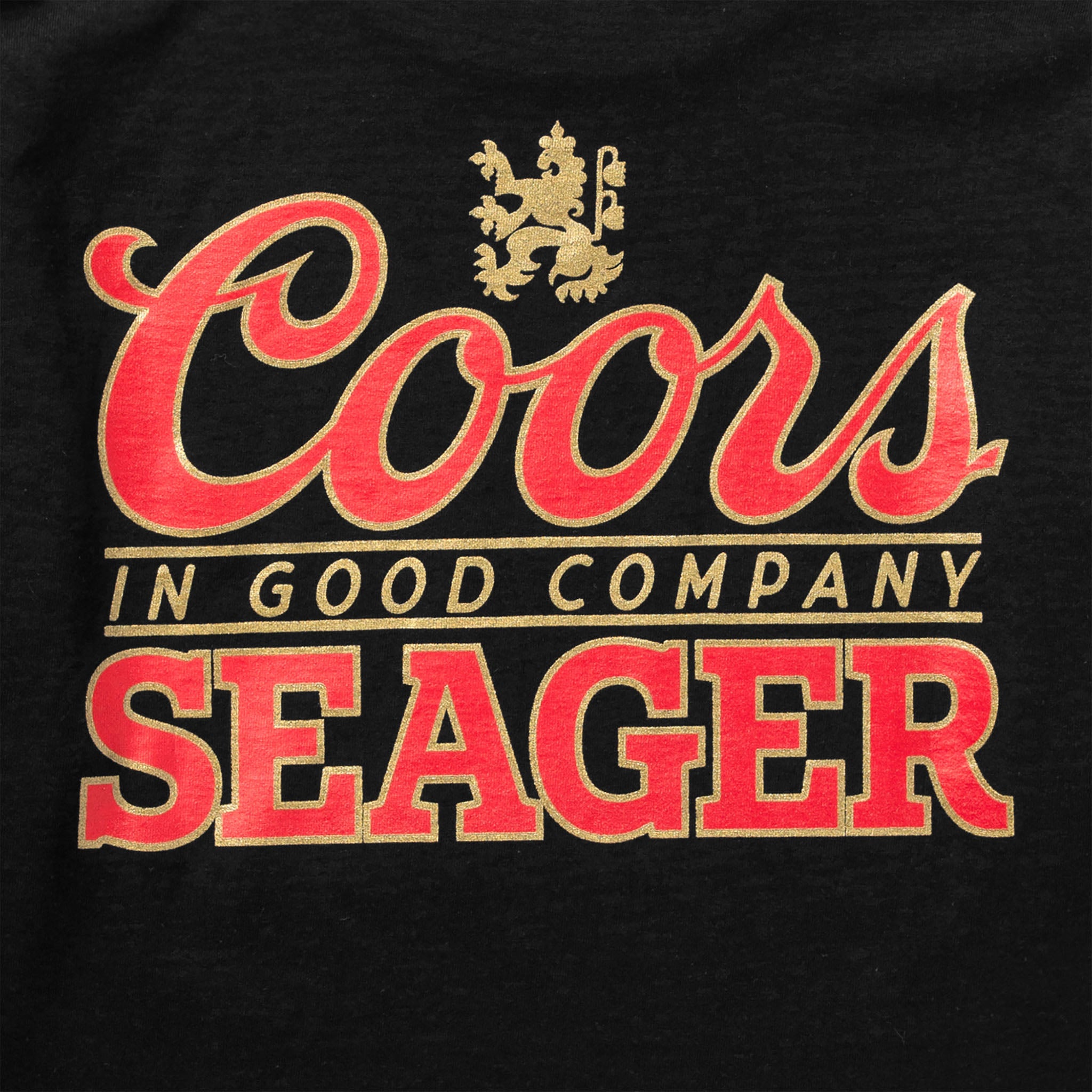 SEAGER X COORS BANQUET BRAND L/S TEE BLACK