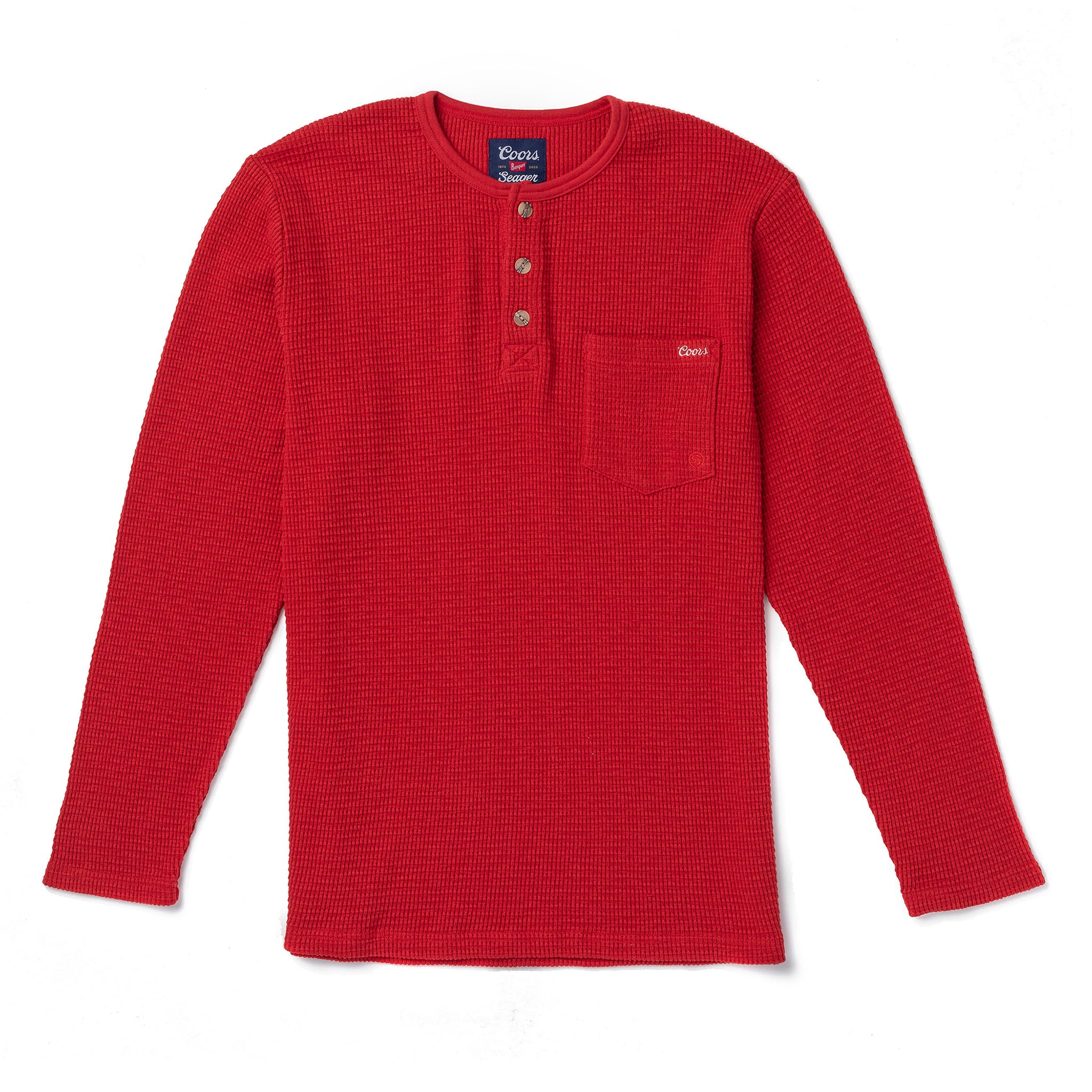 Seager x Coors Banquet Sawpit Henley LS Thermal Red