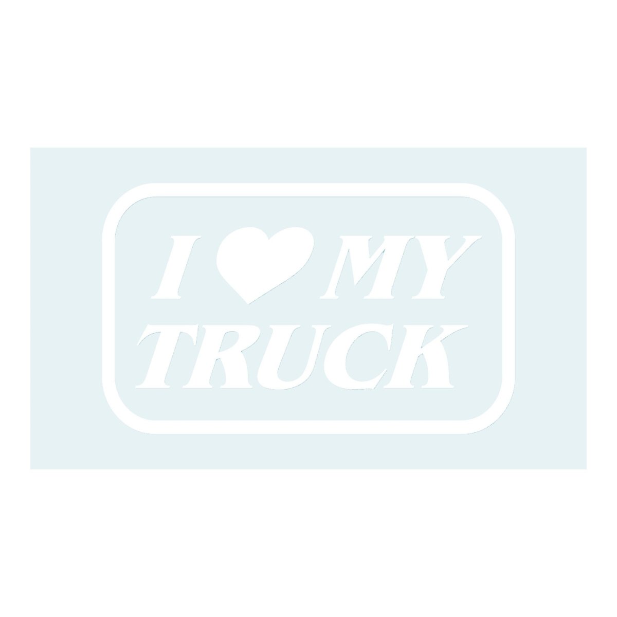 I Heart My Truck Decal White - Seager Co.