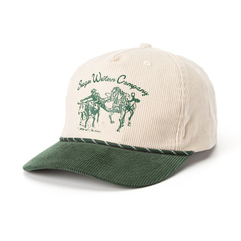 Los Rios Corduroy Snapback Natural/Green – Seager Co display picture 1