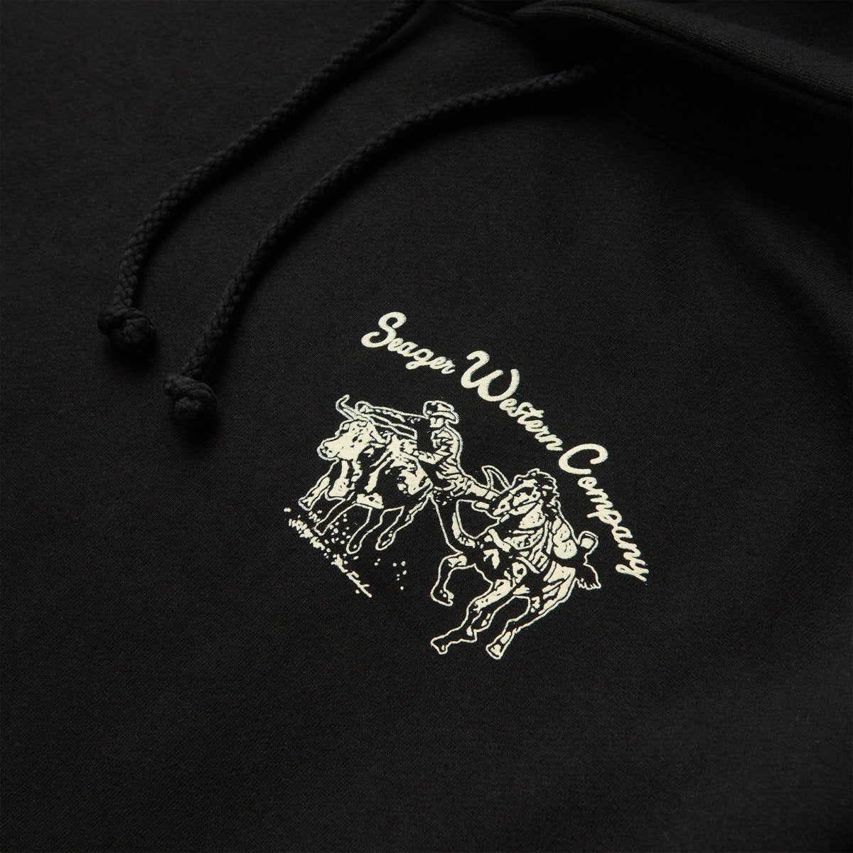 Los Rios Mid - Weight Hoodie Black - Seager Co.