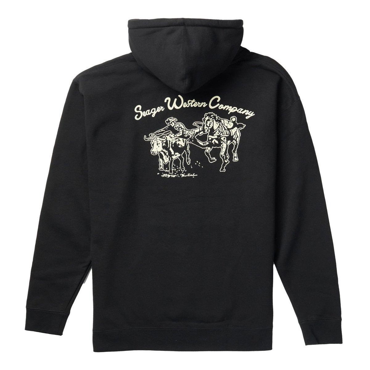 Los Rios Mid - Weight Hoodie Black - Seager Co.