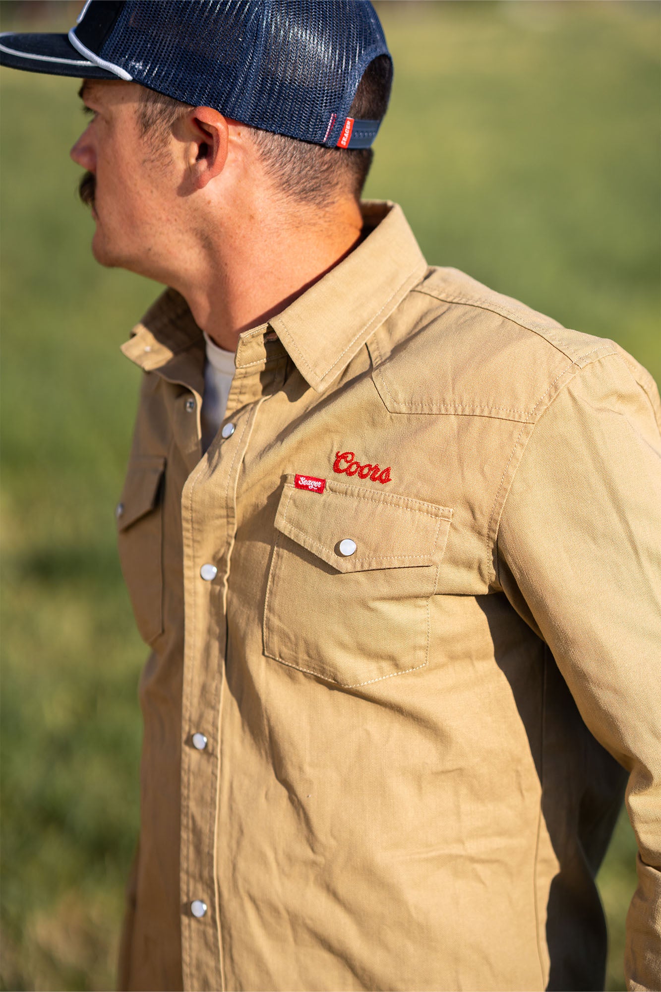 Seager x Coors Banquet Reagan Denim Pearl Snap