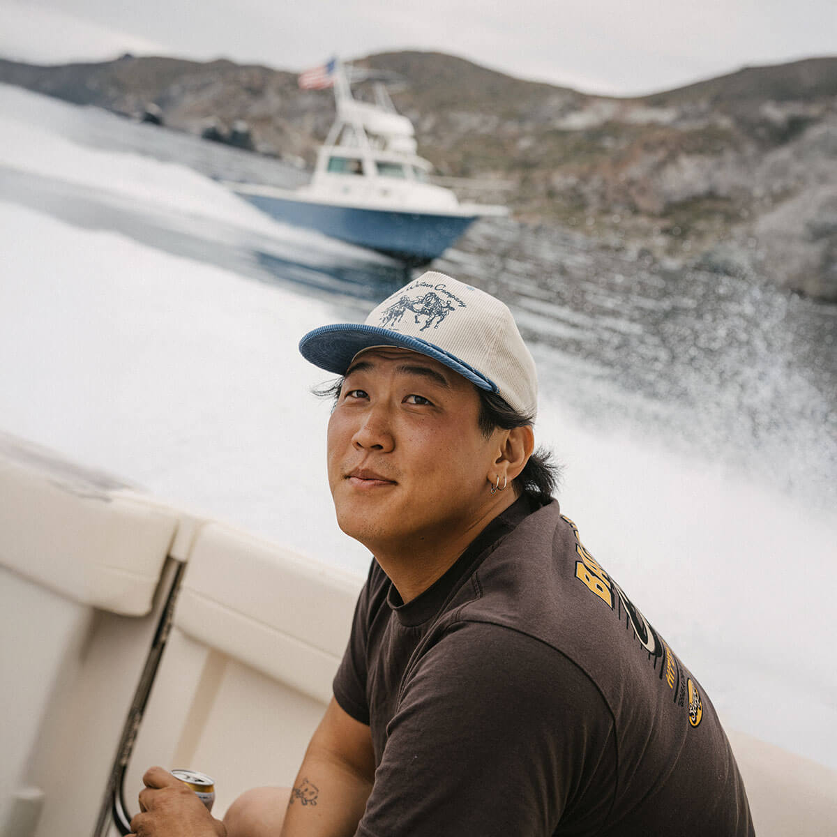 Los Rios Corduroy Snapback Cream/Blue