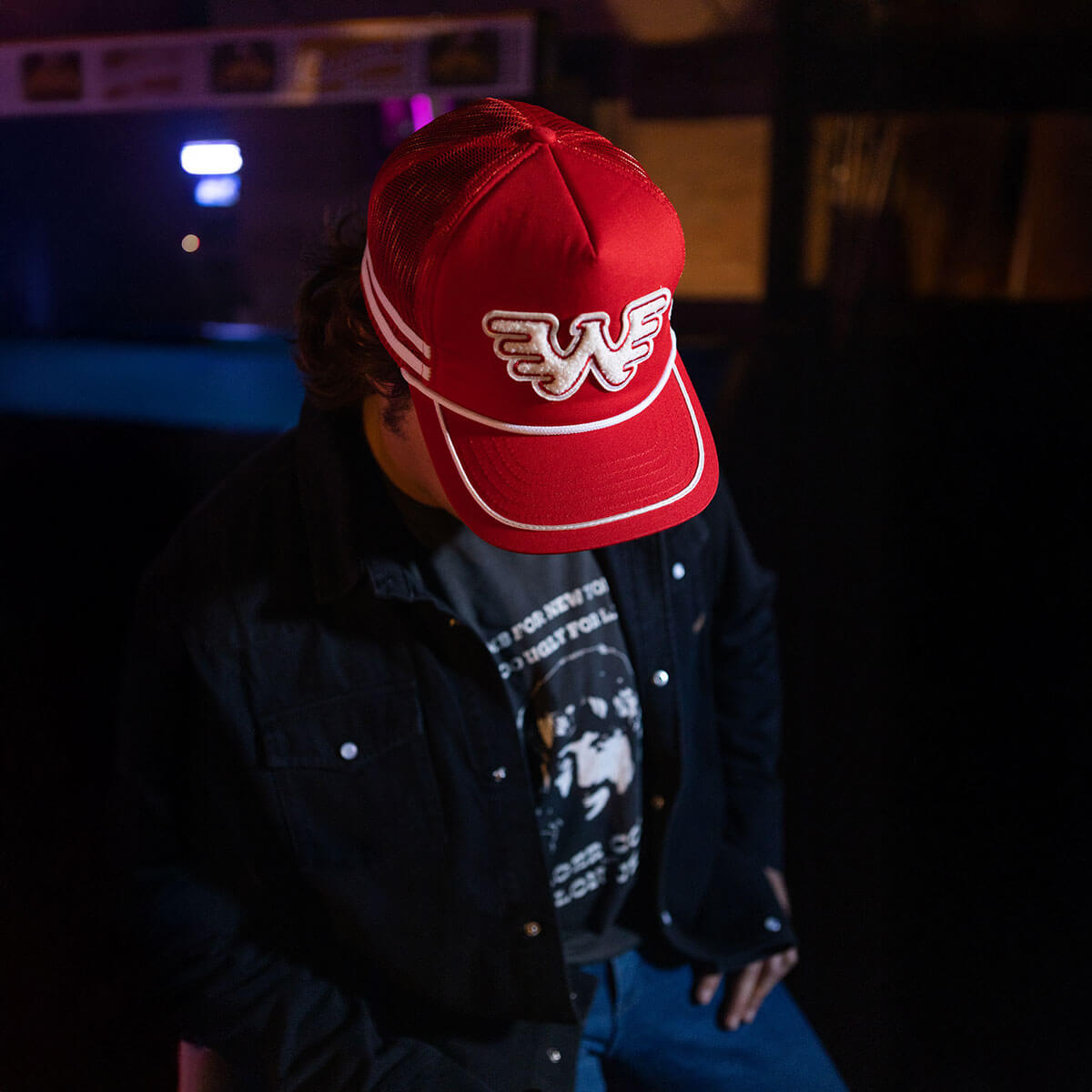 Seager x Waylon Jennings Flying W Snapback Red