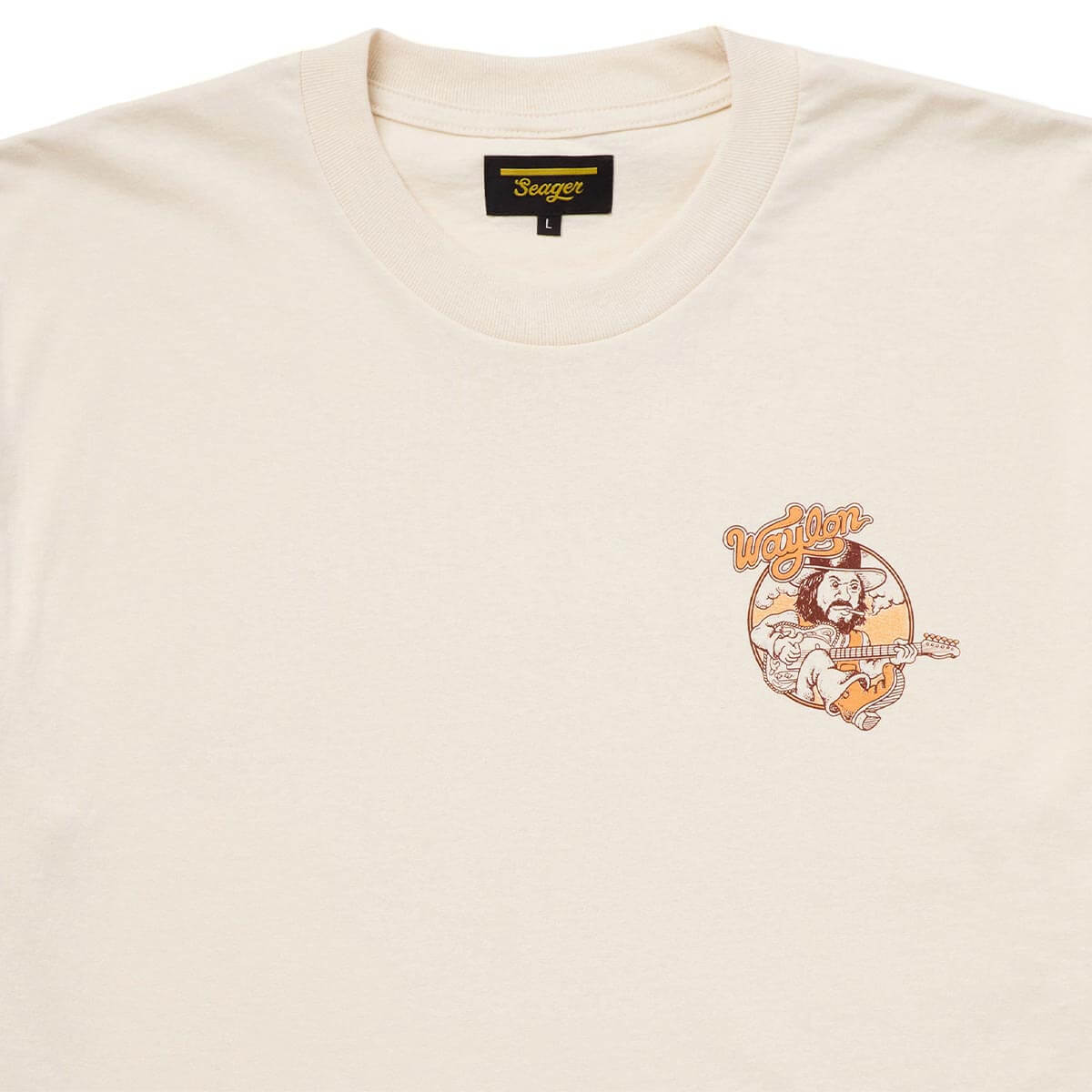 Seager x Waylon Jennings Only Daddy That'll Walk the Line Tee White