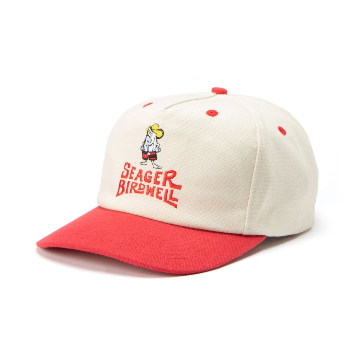 Seager x Birdwell Birdie Snapback Red/Cream - Seager Co.