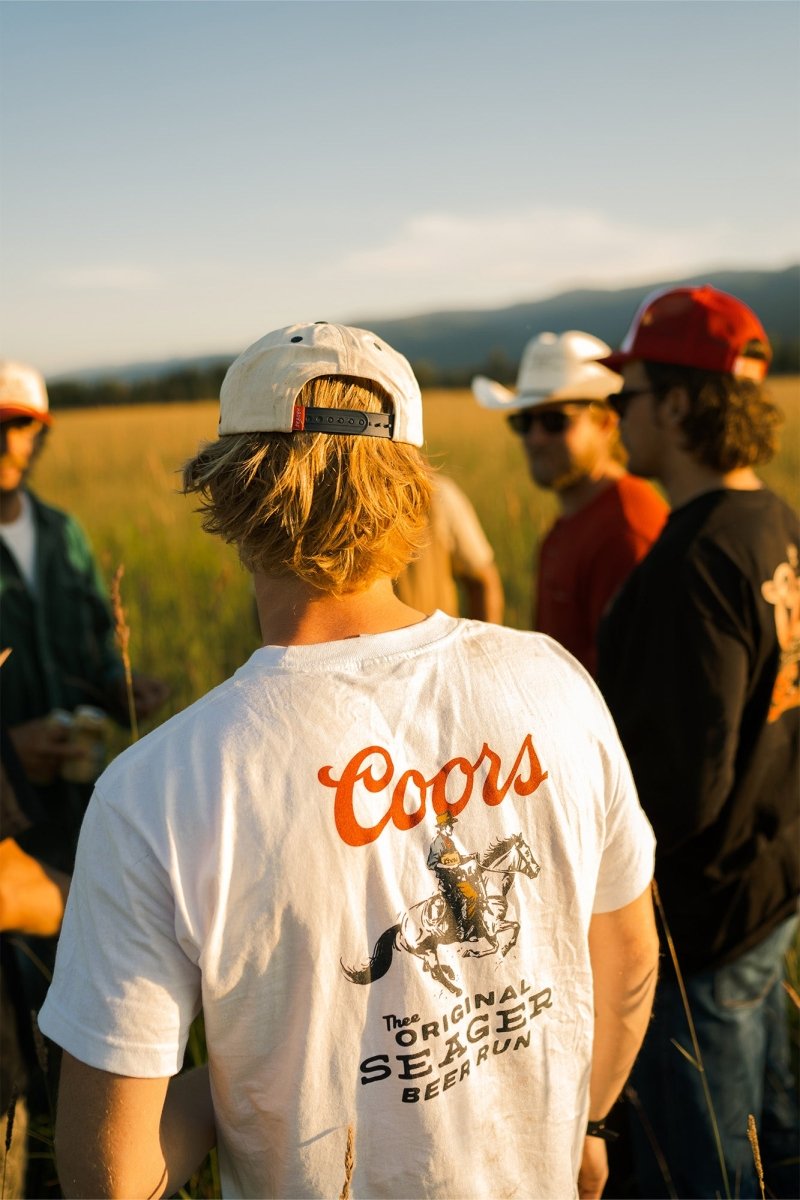 SEAGER X COORS BANQUET BEER RUN TEE WHITE - Seager Co.