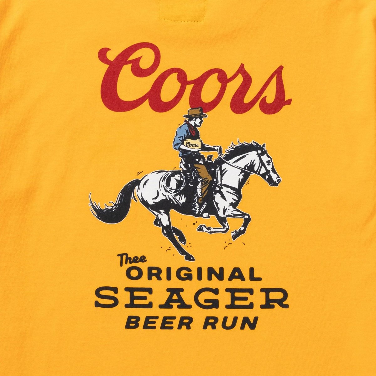 SEAGER X COORS BANQUET BEER RUN TEE YELLOW - Seager Co.