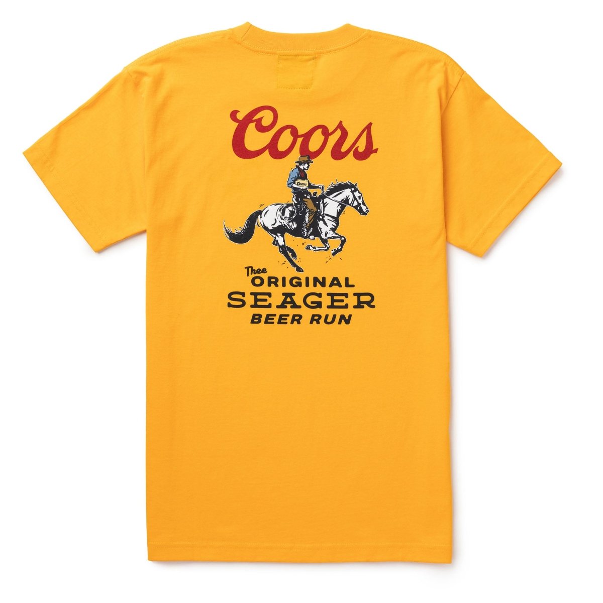 SEAGER X COORS BANQUET BEER RUN TEE YELLOW - Seager Co.