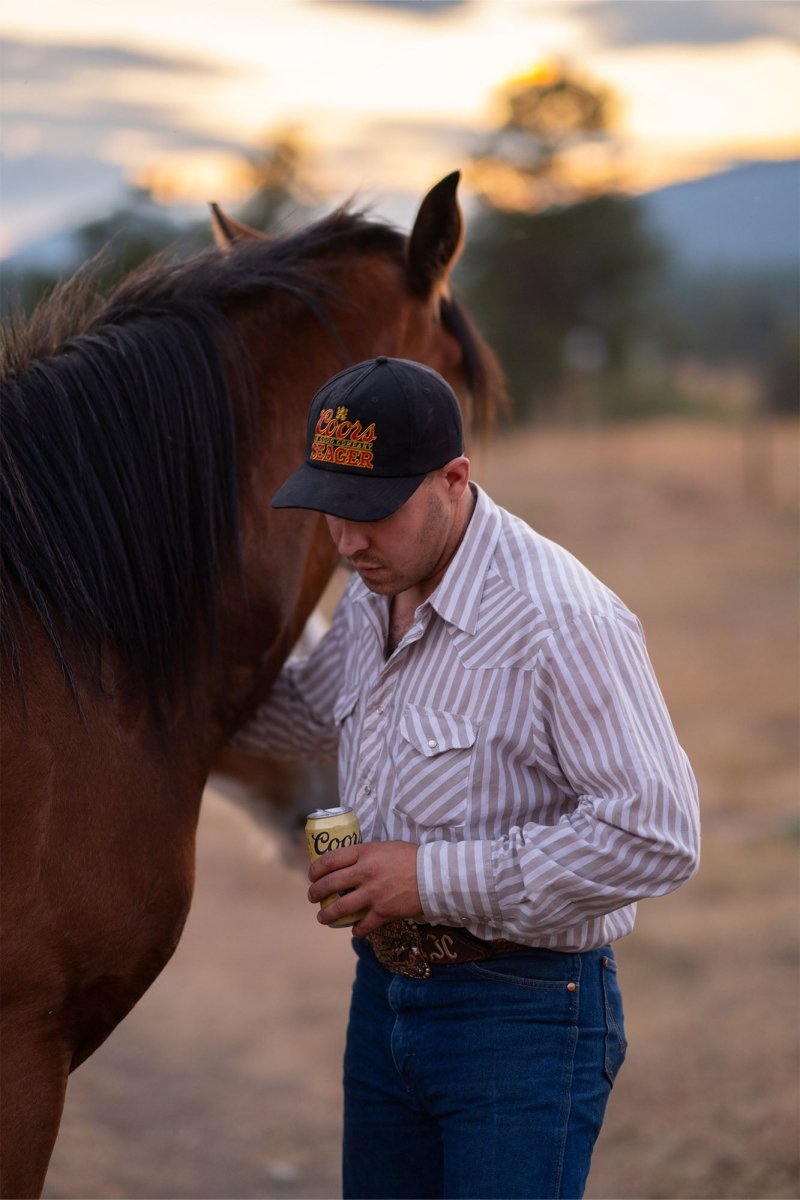SEAGER X COORS BANQUET BRAND HEMP SNAPBACK BLACK - Seager Co.