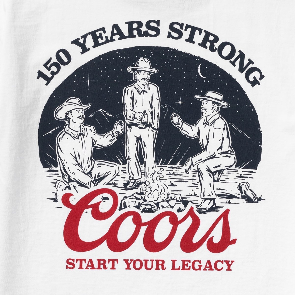 SEAGER X COORS BANQUET CAMP OUT TEE WHITE - Seager Co.