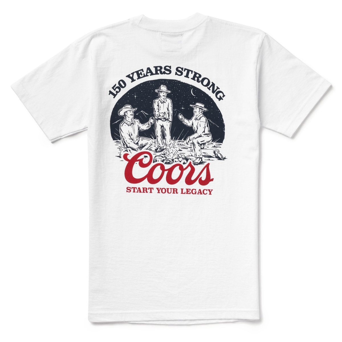 SEAGER X COORS BANQUET CAMP OUT TEE WHITE - Seager Co.