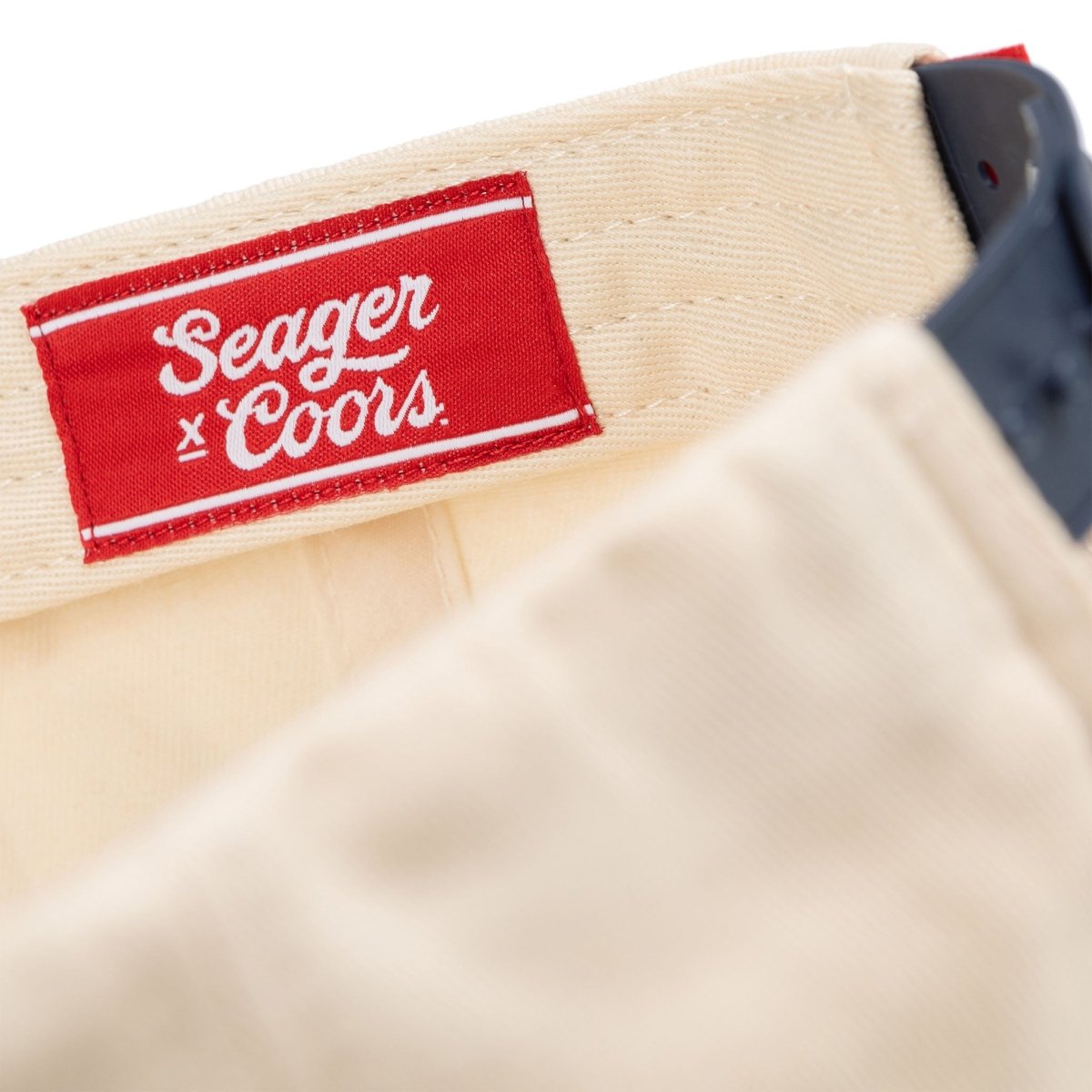 SEAGER X COORS BANQUET HIGH COUNTRY SNAPBACK WHITE/NAVY - Seager Co.