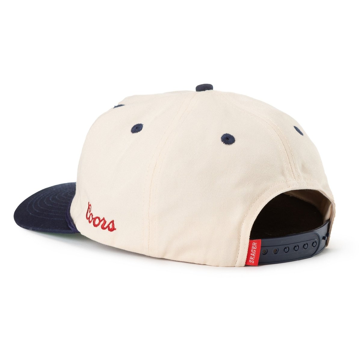 SEAGER X COORS BANQUET HIGH COUNTRY SNAPBACK WHITE/NAVY - Seager Co.