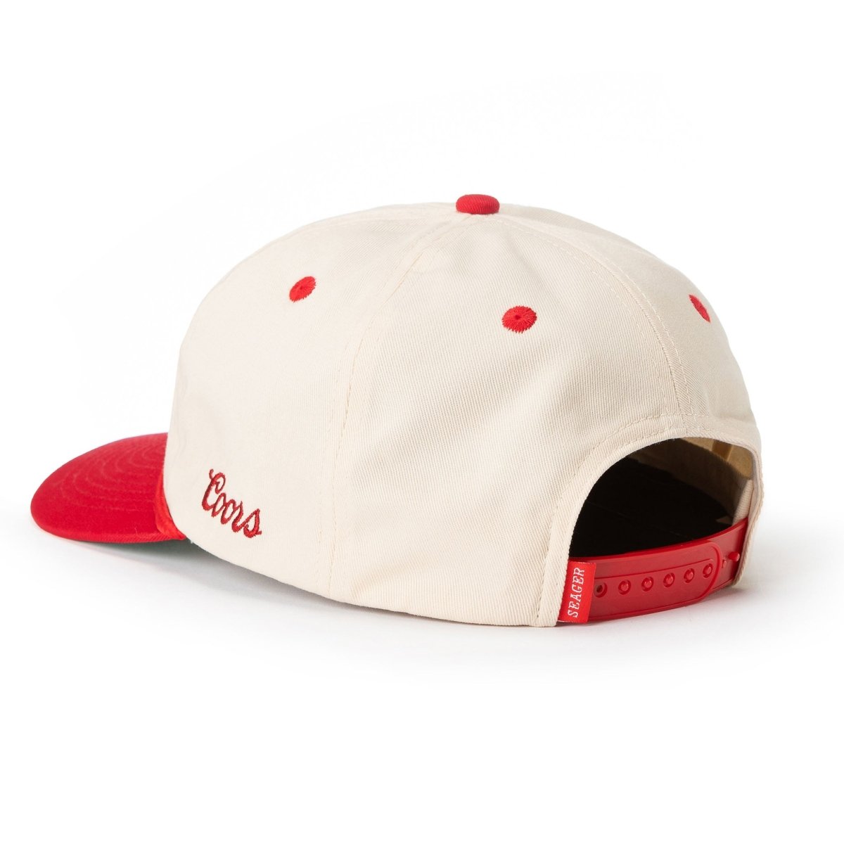 SEAGER X COORS BANQUET HIGH COUNTRY SNAPBACK WHITE/RED - Seager Co.