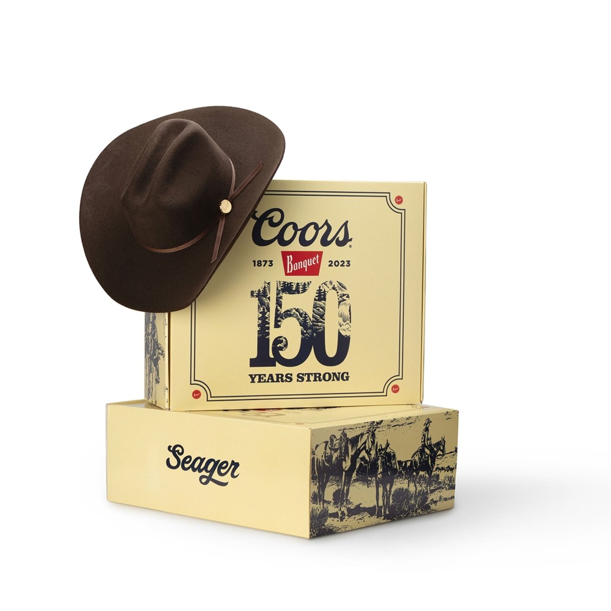 Seager x Coors Banquet Longhorn 4X Hat Chocolate - Seager Co.