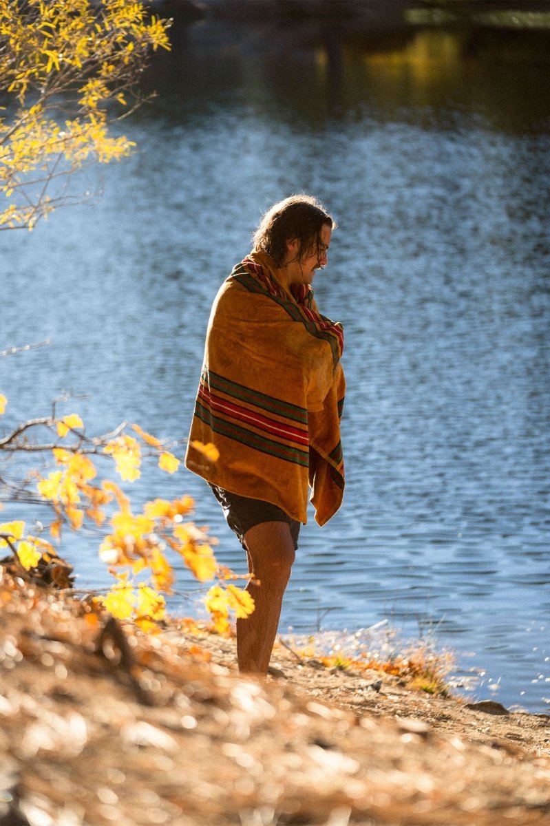 Seager x Slowtide Oversized Beach Towel Mustard - Seager Co.