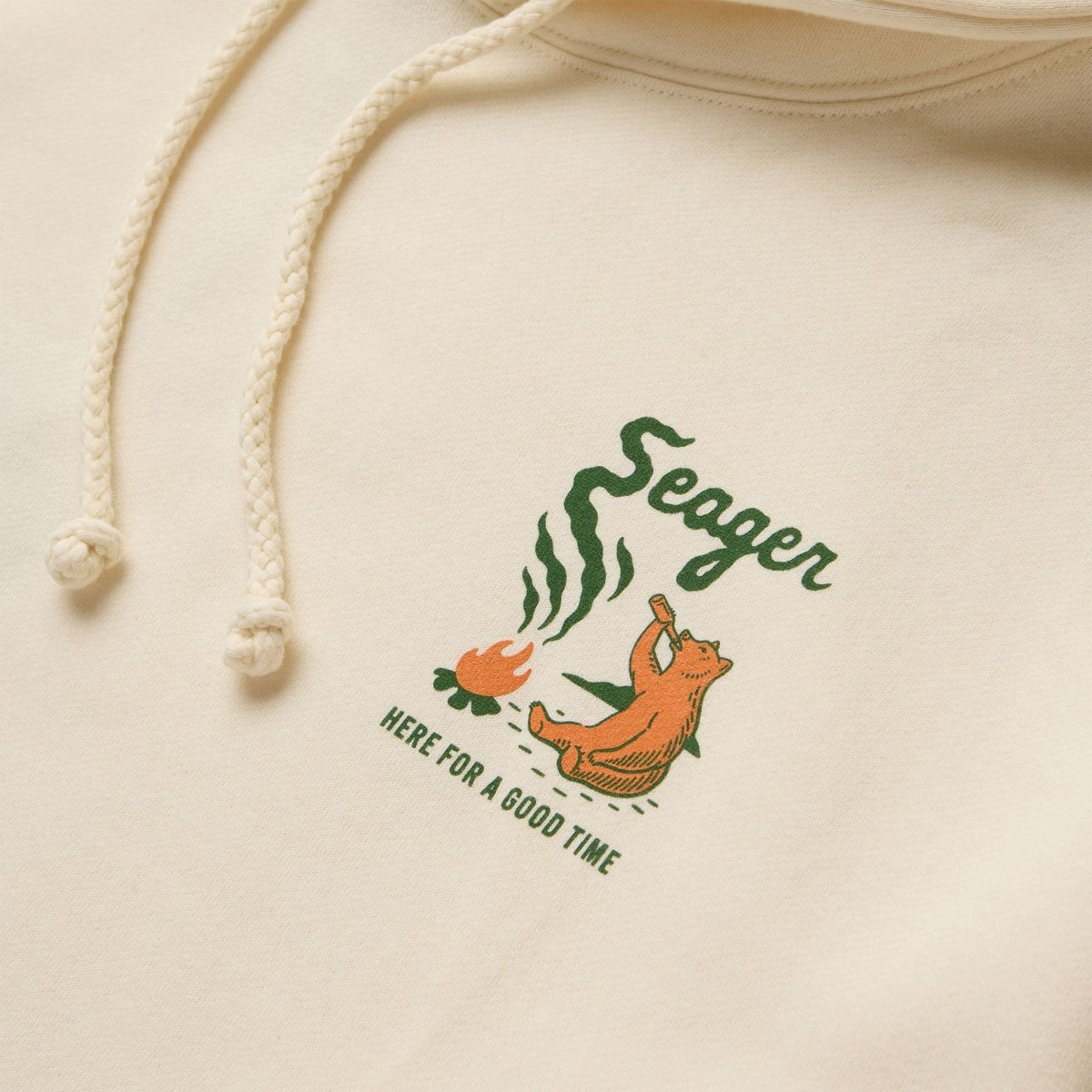 Smokey Mid - Weight Hoodie Bone - Seager Co.