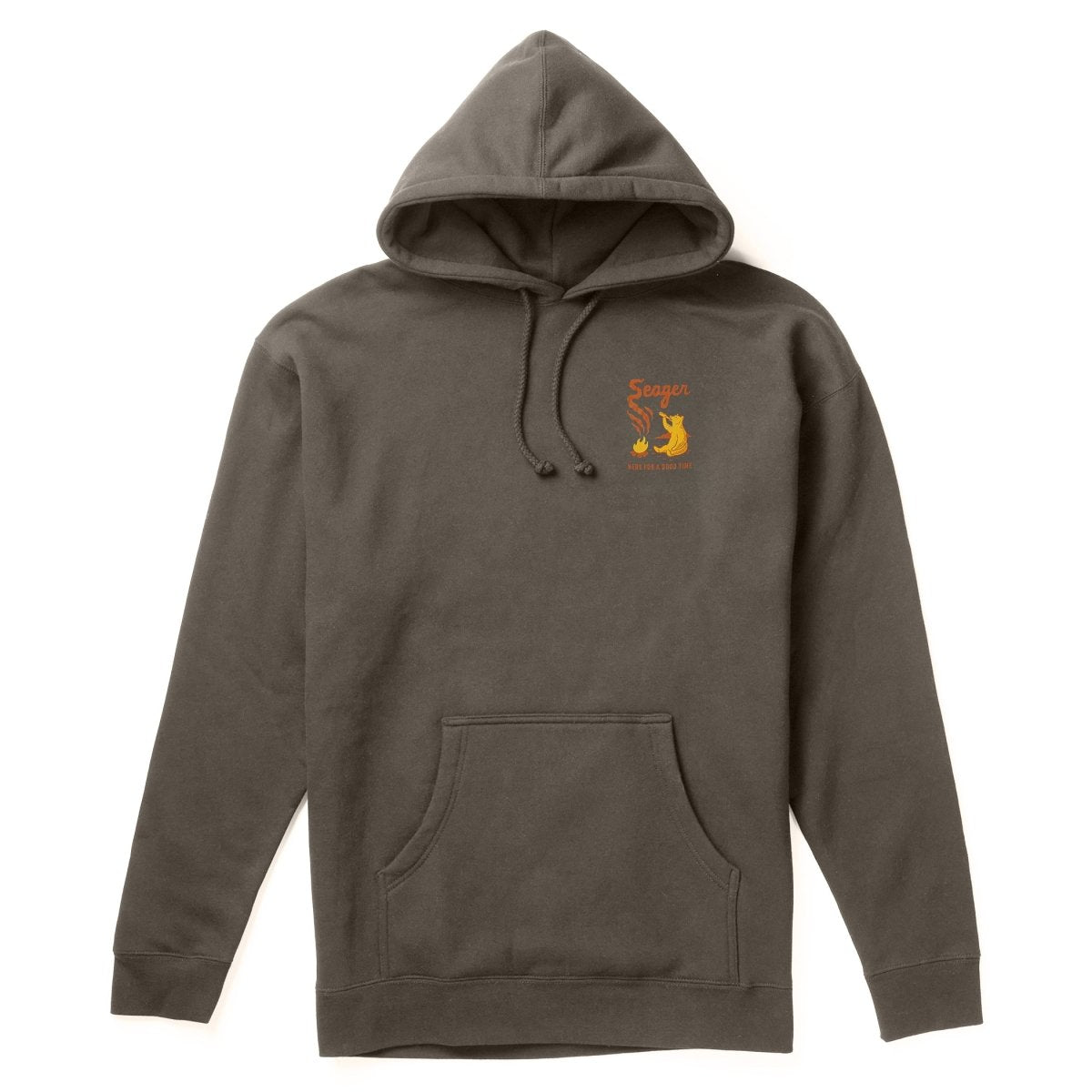 Smokey Mid - Weight Hoodie Charcoal - Seager Co.