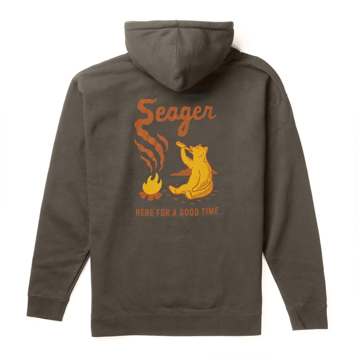 Smokey Mid - Weight Hoodie Charcoal - Seager Co.
