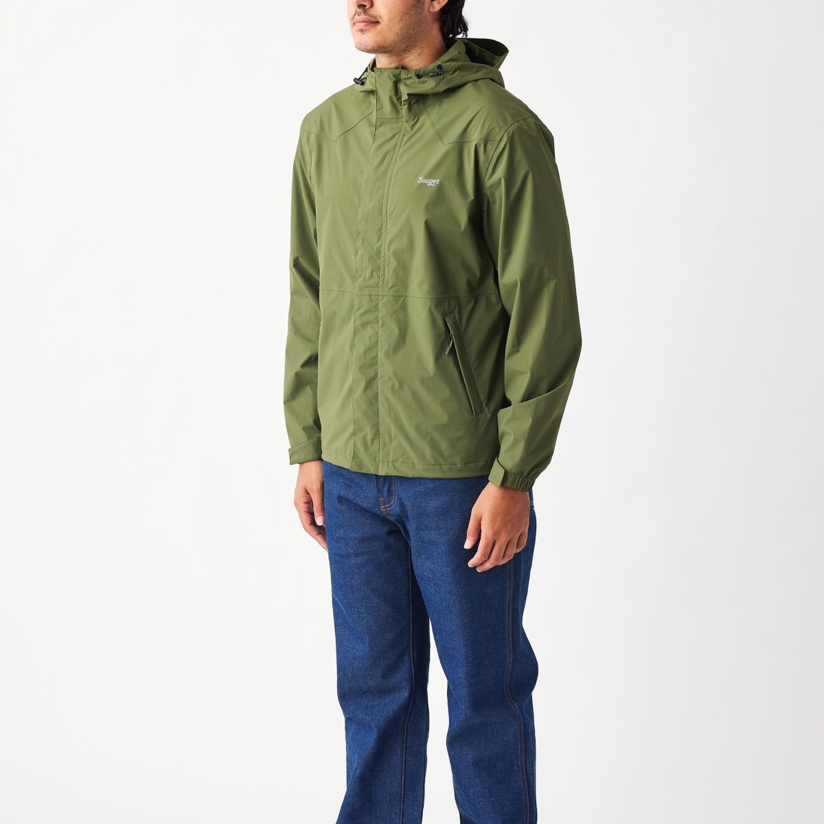 Thundercloud Rain Jacket Military Green - Seager Co.