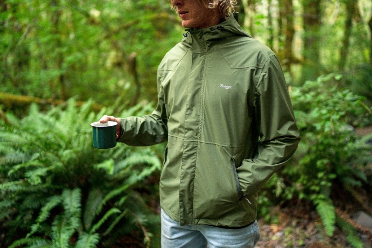 Thundercloud Rain Jacket Military Green - Seager Co.