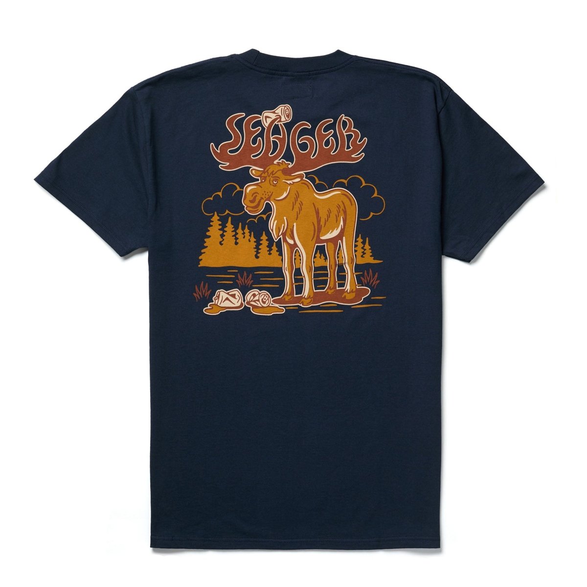 Tipsy Moose Tee Navy - Seager Co.