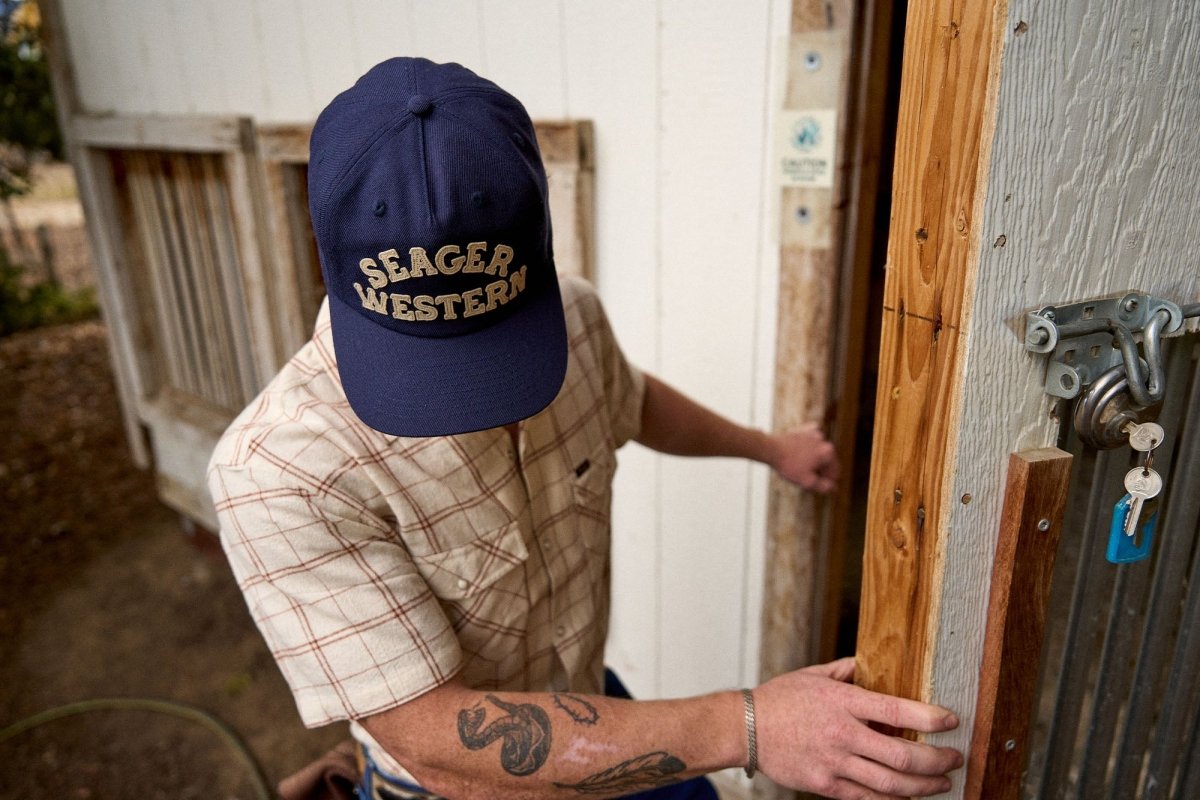 Western Snapback Navy - Seager Co.