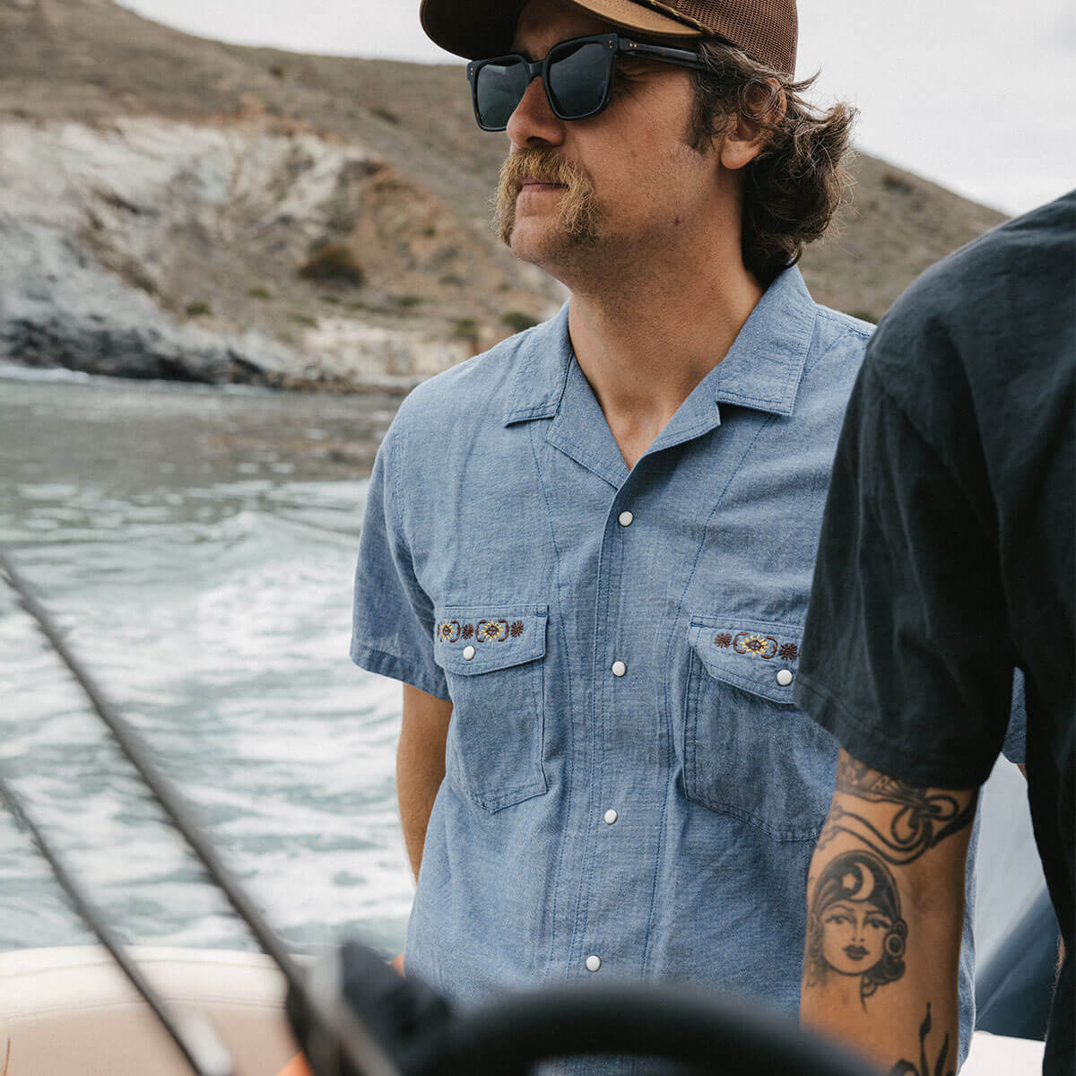 Whippersnapper S/S Chambray Shirt Light Wash