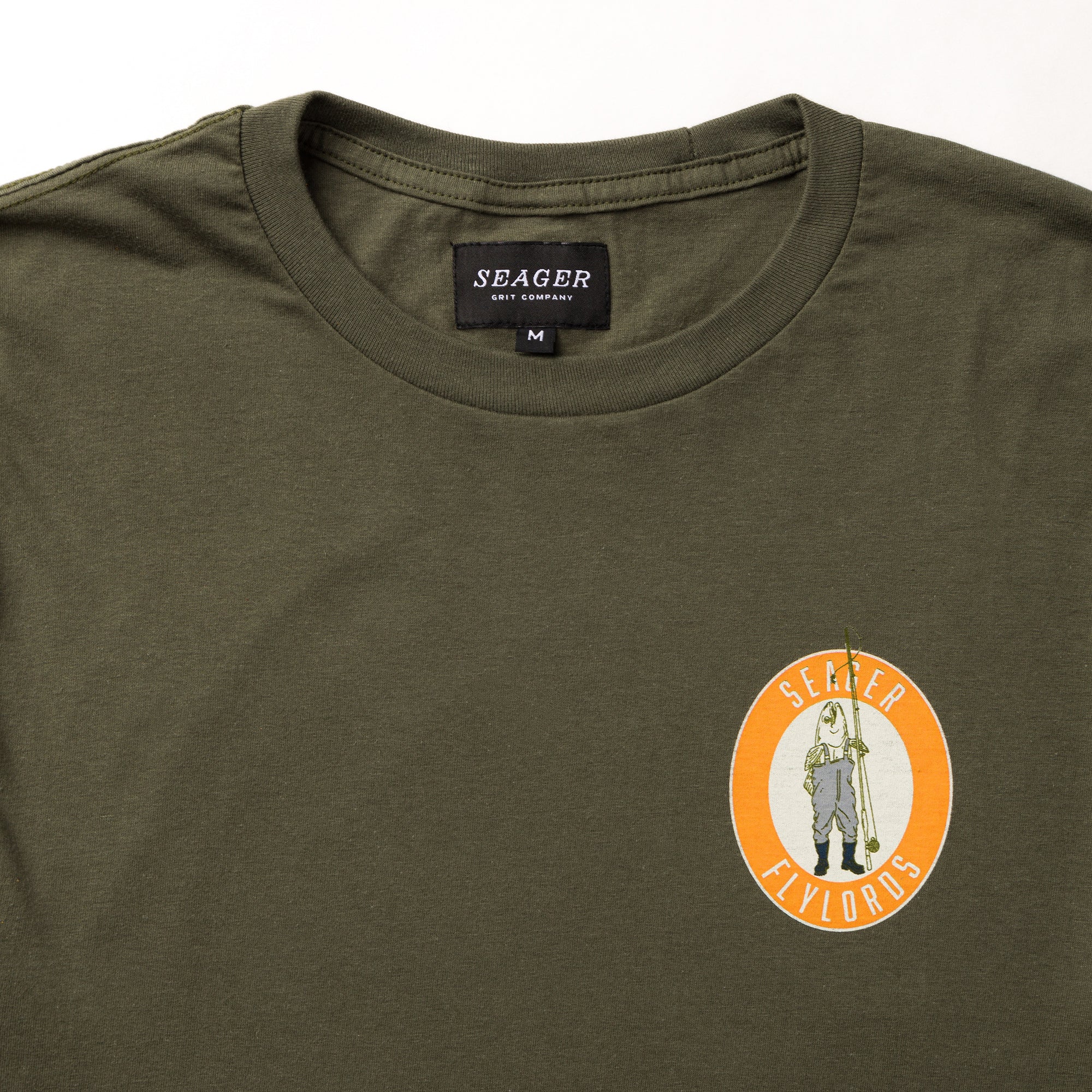 Seager x Flylords Wader Tee Military Green