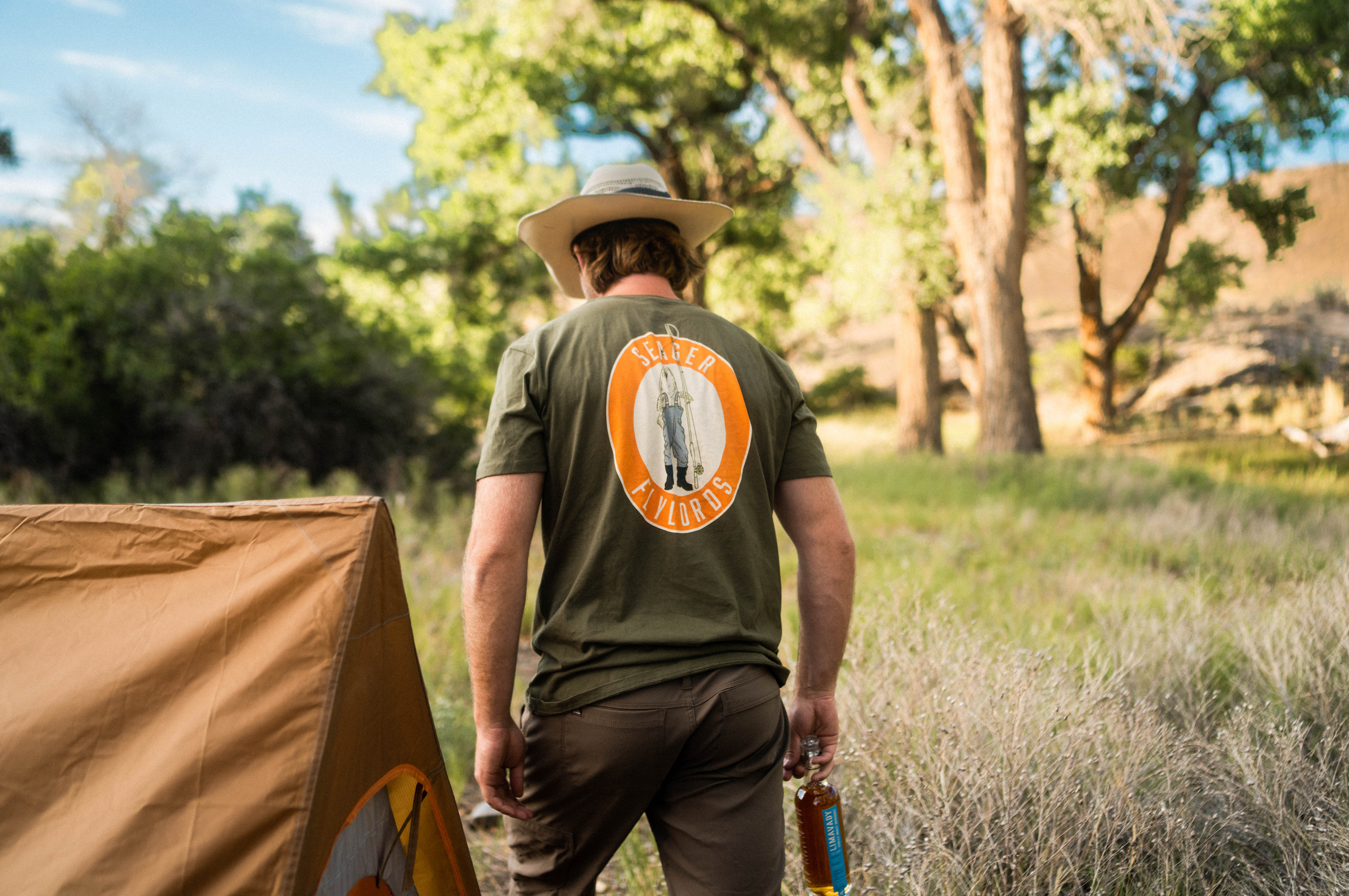 Seager x Flylords Wader Tee Military Green