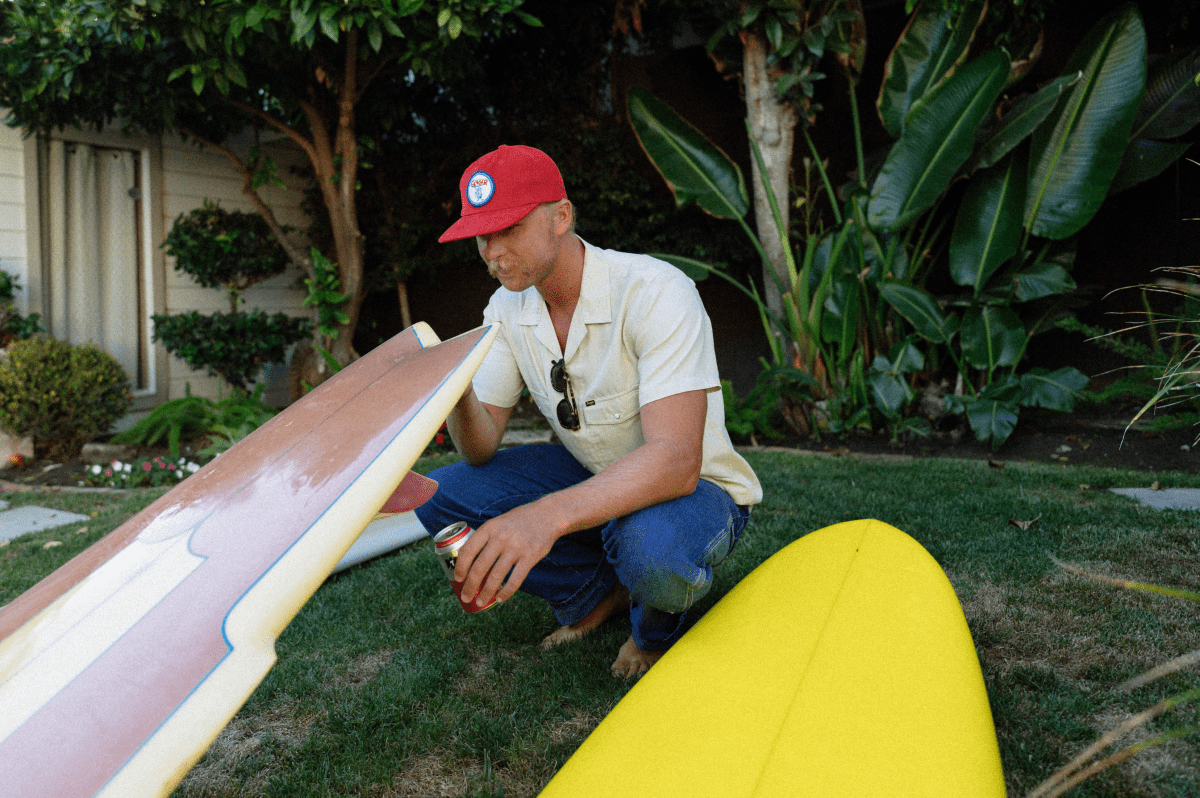 Seager x Birdwell Corduroy Snapback Red - Seager Co.