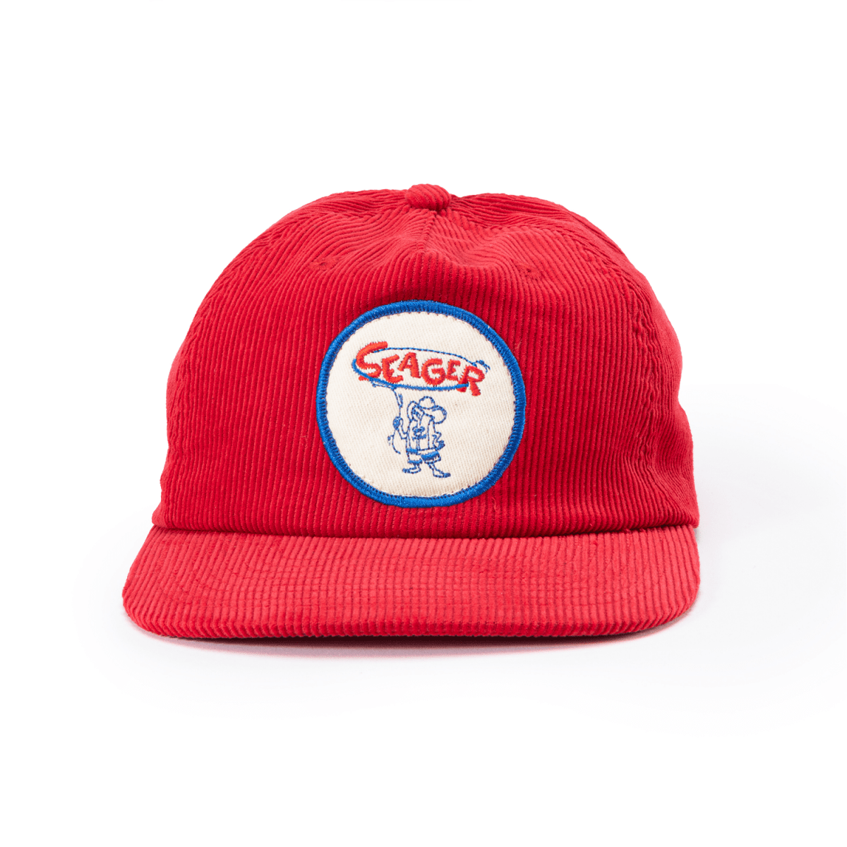 Seager x Birdwell Corduroy Snapback Red - Seager Co.