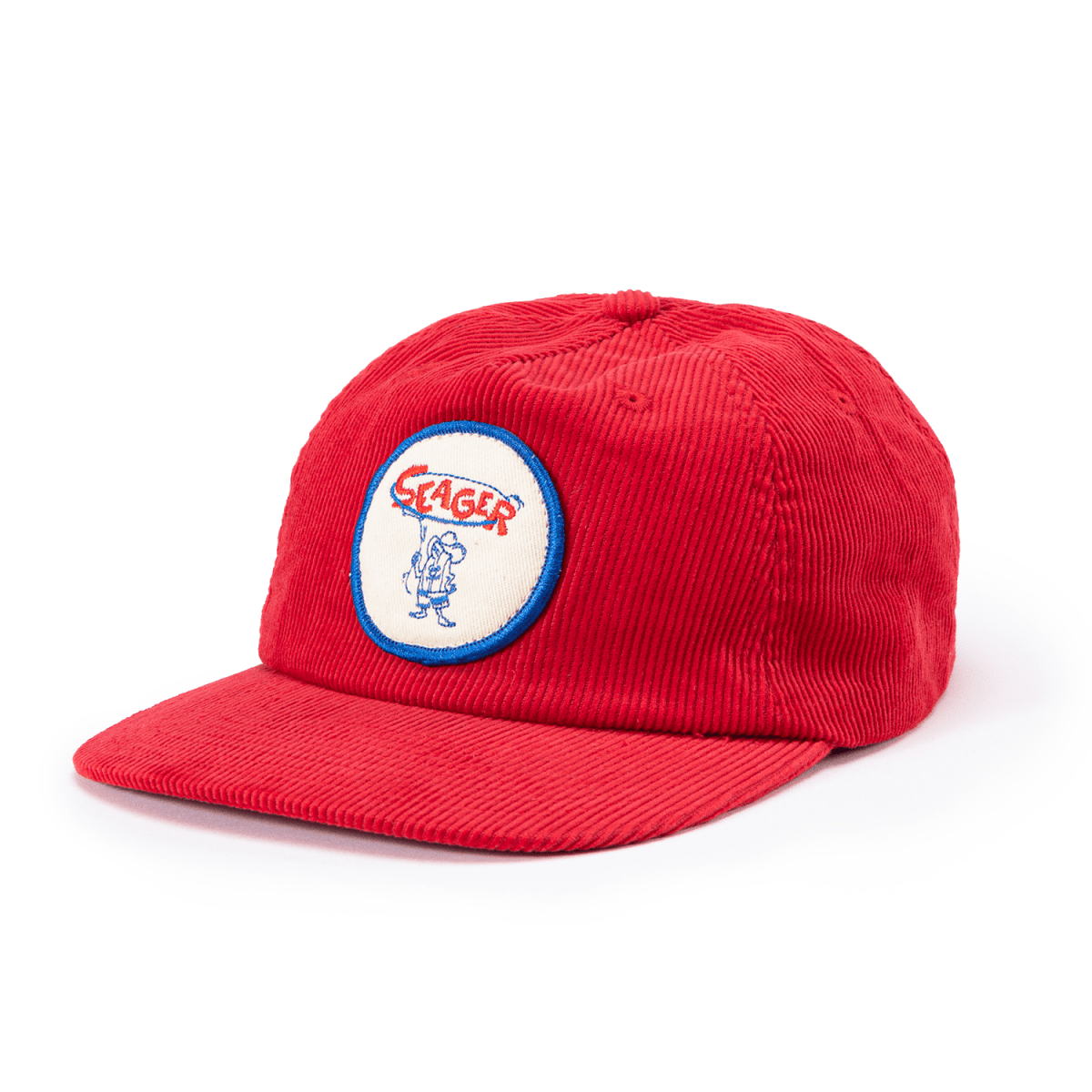 Seager x Birdwell Corduroy Snapback Red - Seager Co.