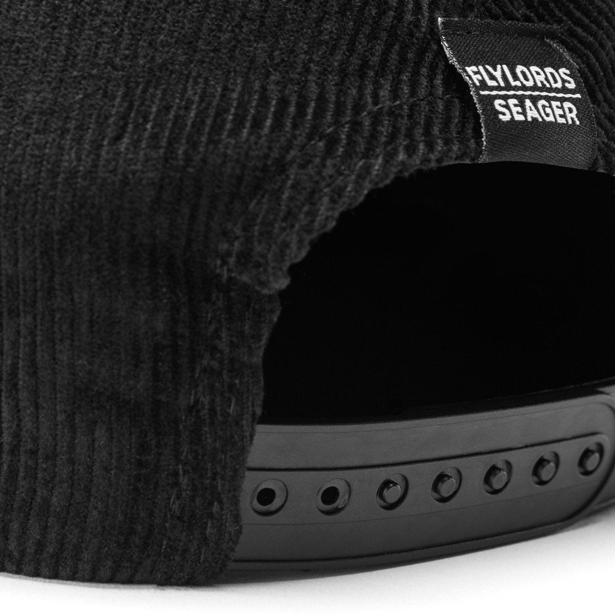 Seager x Flylords Dry Fly Corduroy Snapback Black - Seager Co.
