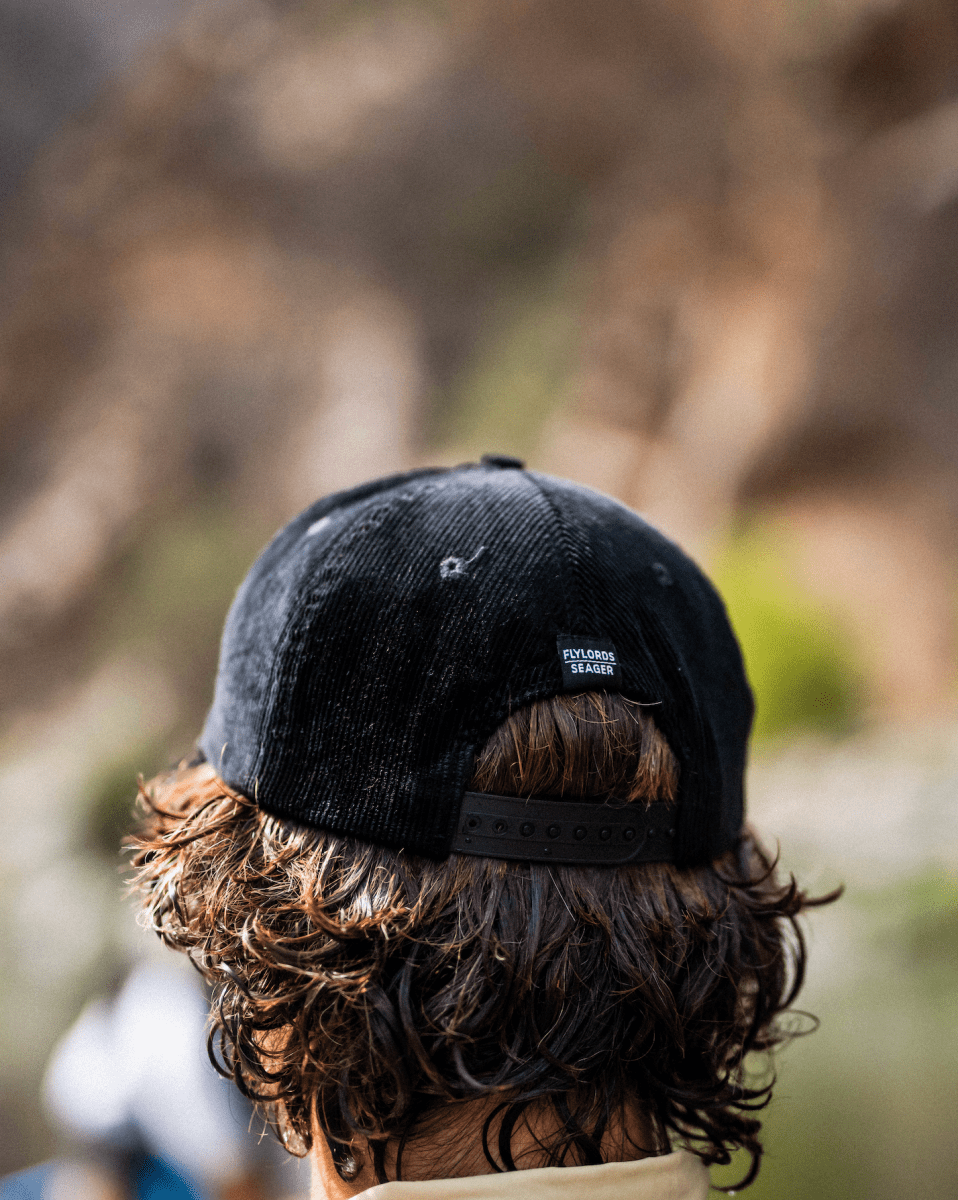 Seager x Flylords Dry Fly Corduroy Snapback Black - Seager Co.