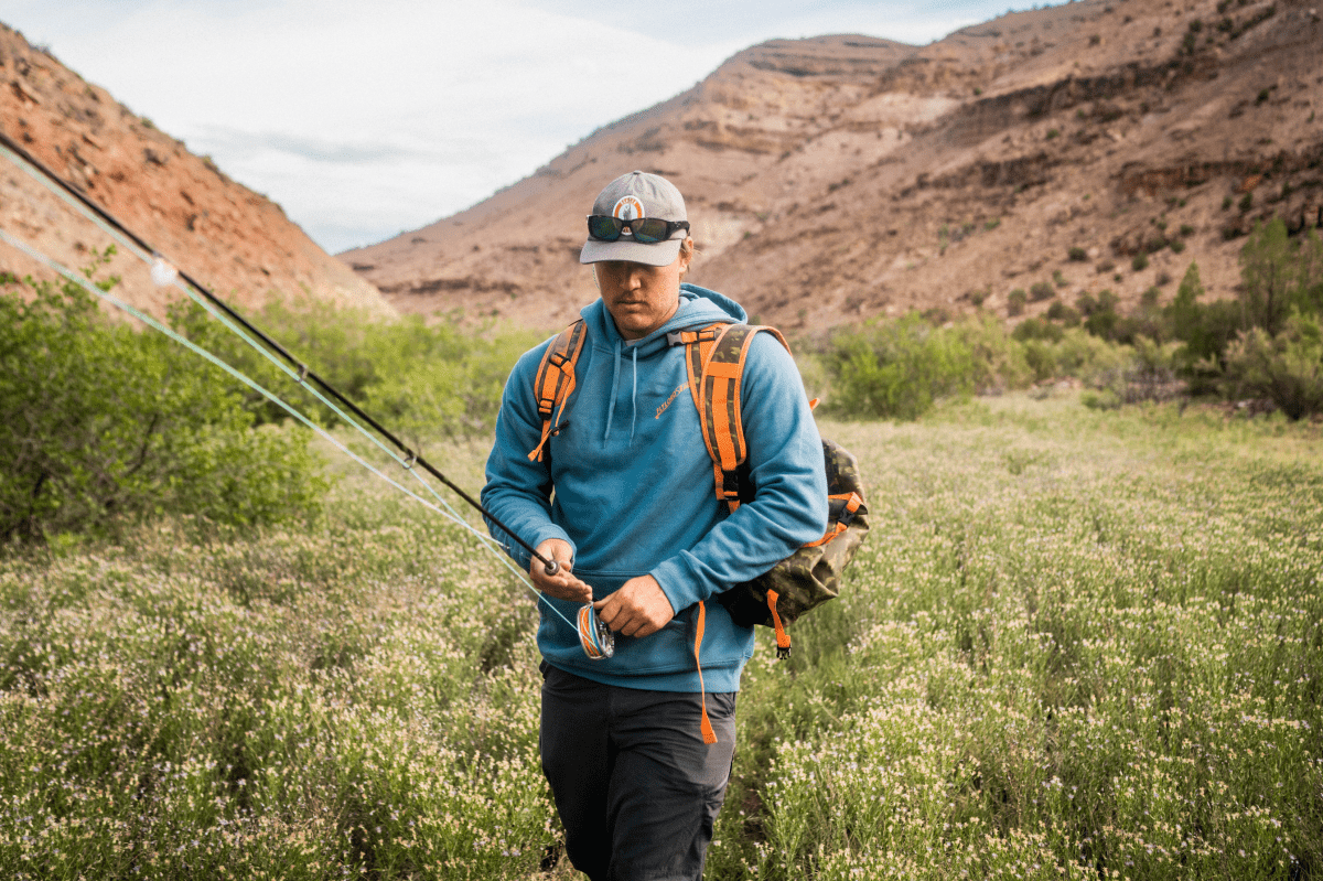 Seager x Flylords Dry Fly Hoodie Steel Blue - Seager Co.