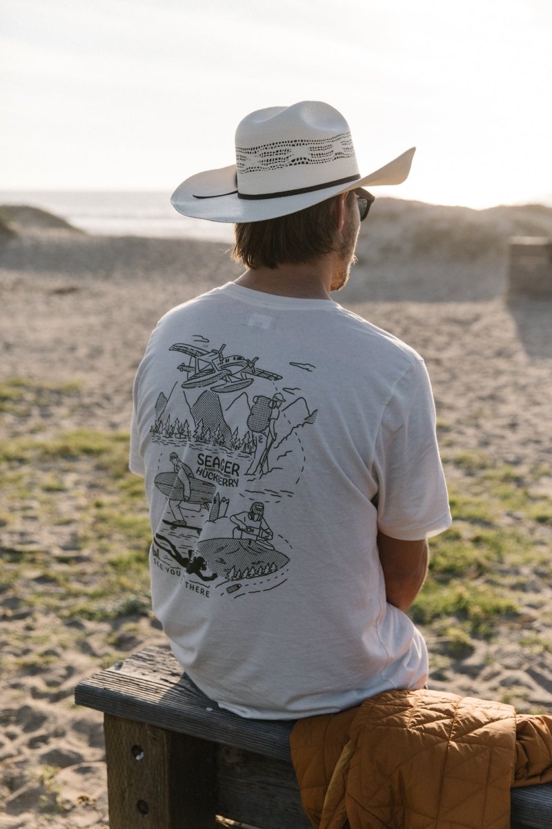 Seager x Huckberry Map Tee Vintage White - Seager Co.