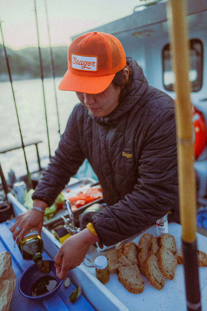 Uncle Bill All Mesh Snapback Orange