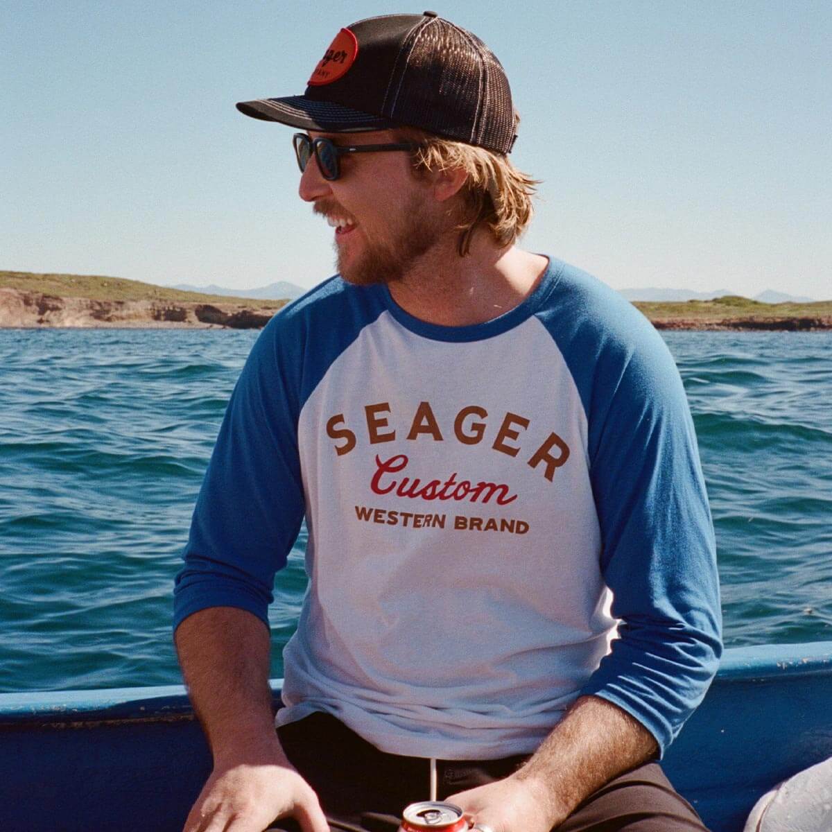 Badlands Baseball Tee Royal Blue/White