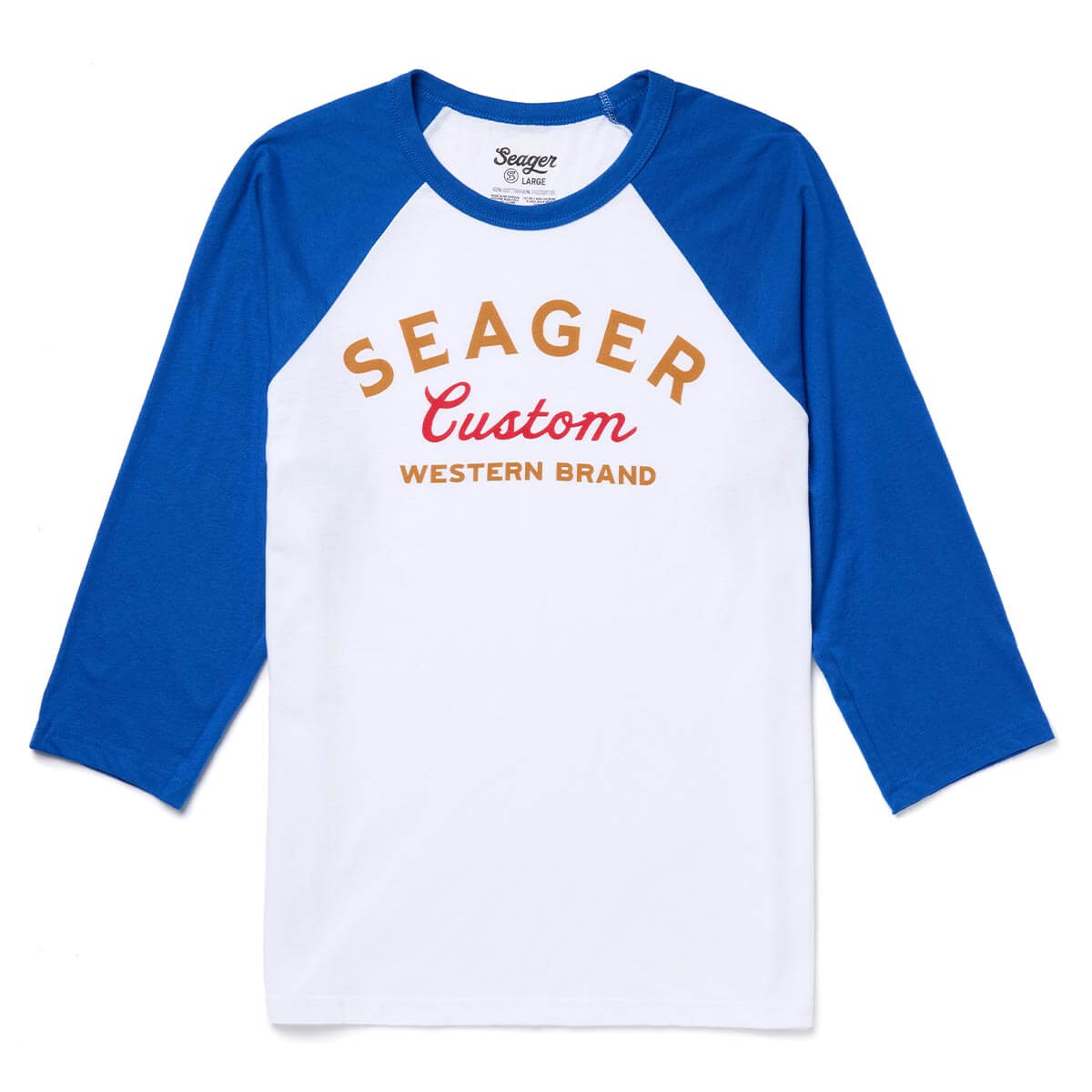 Badlands Baseball Tee Royal Blue/White