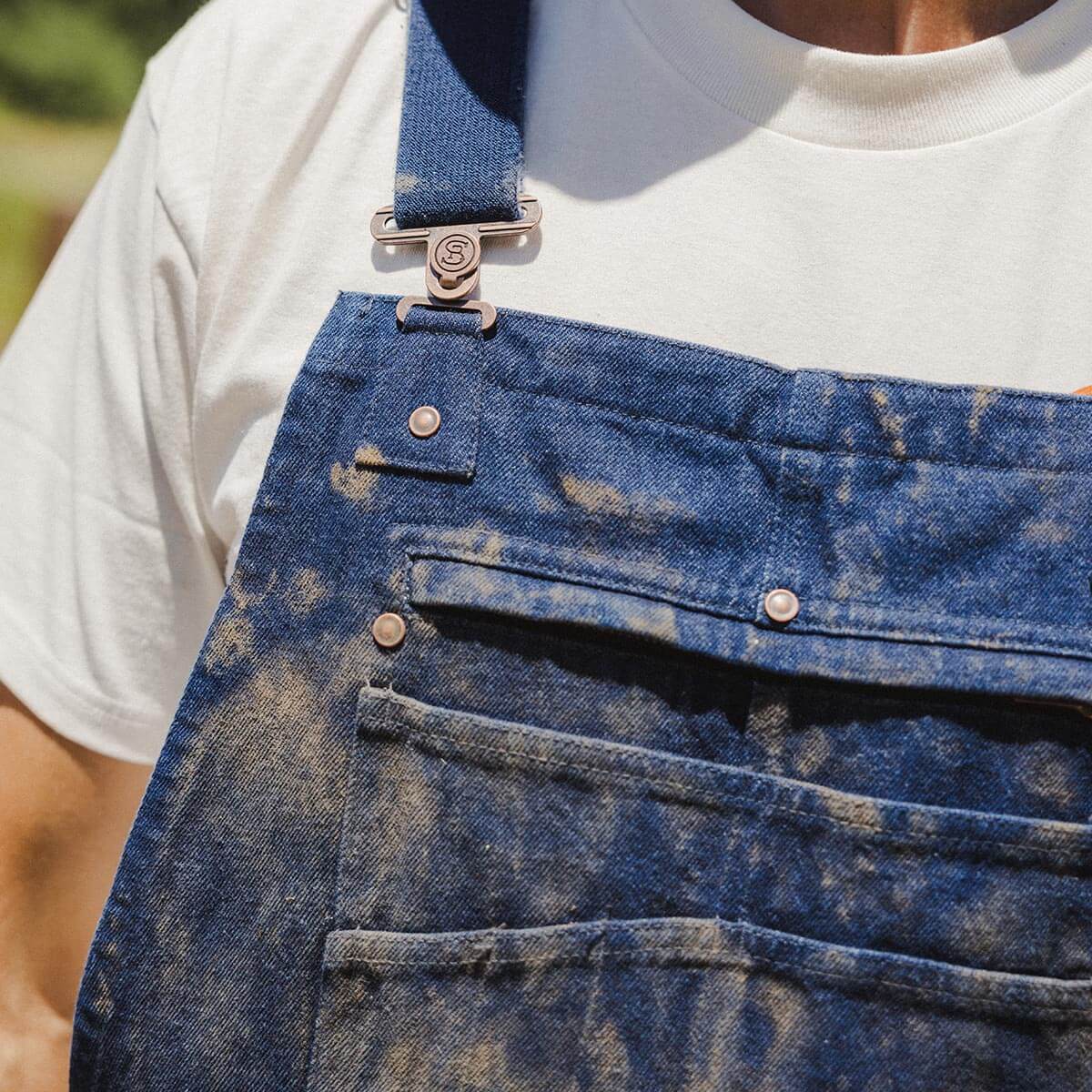 Bison Double Knee Overall Denim