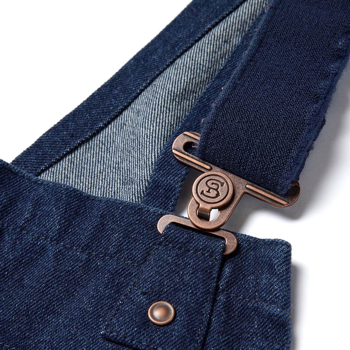 Bison Double Knee Overall Denim